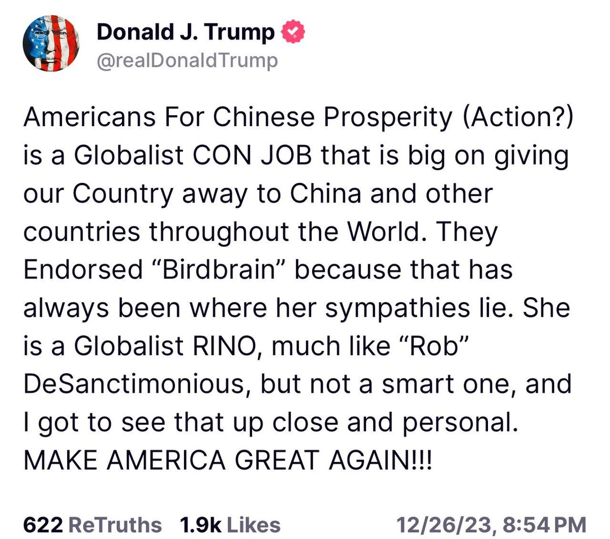 JackPosobiec's tweet photo. All those people who said Trump was about to pick Nikki Haley were just as flat wrong as they were about when they said DeSantis could beat Trump

Maybe you guys should just quit politics https://t.co/IgwzuqSCMy