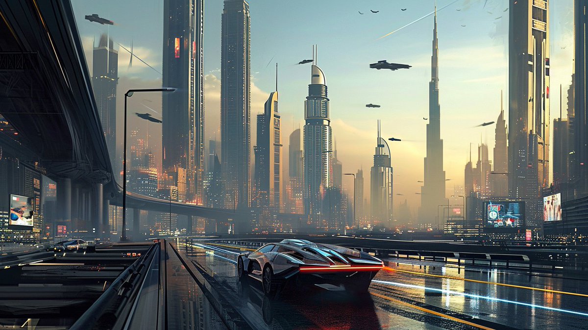 A fictional future Dubai as imagined by Midjourney