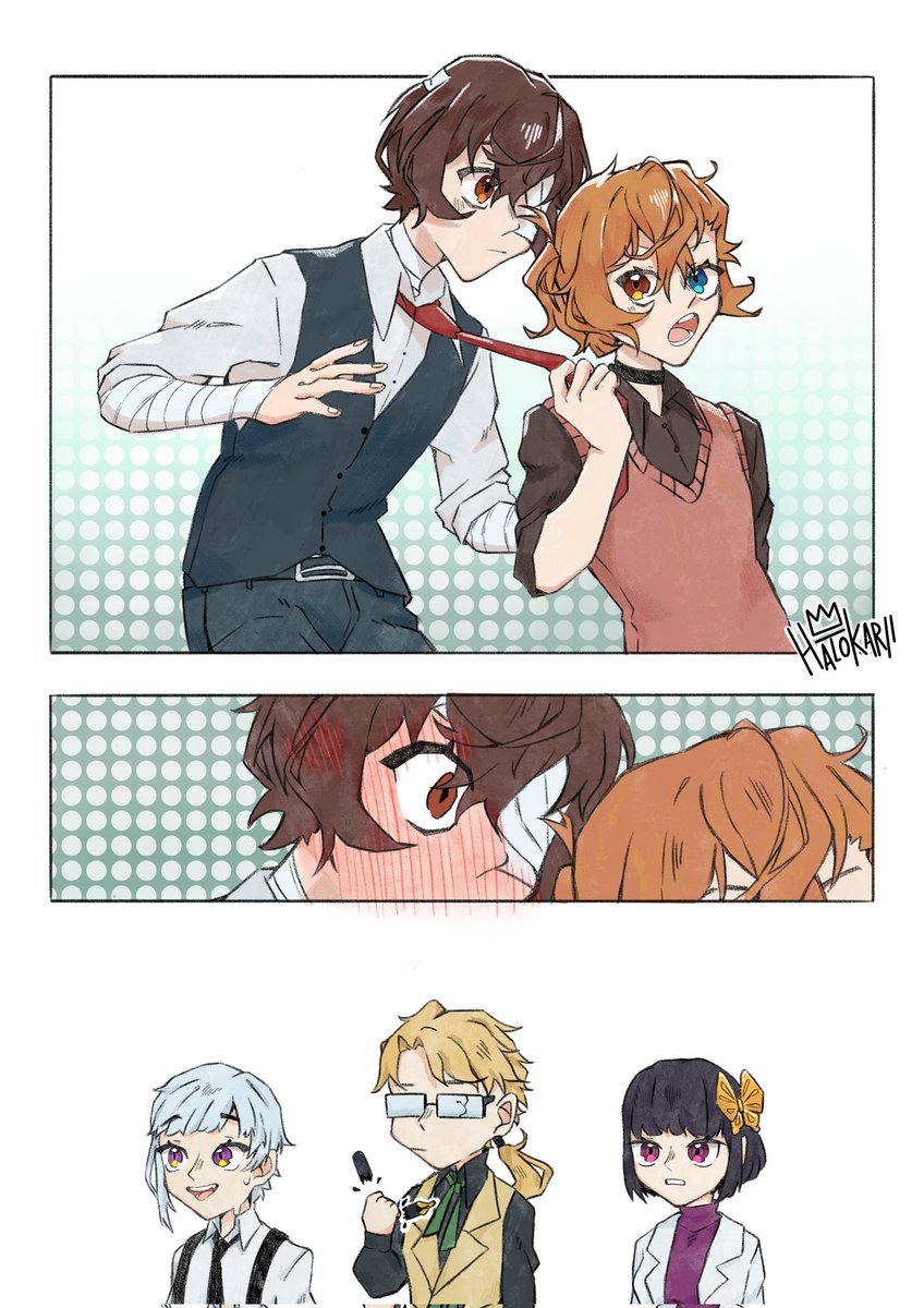 halokarii's tweet photo. Merry Christmas, @voltactionz !!

Please enjoy some ADA!Chuuya and PM!Dazai shenanigans!
#BSDSecretSanta2023SFW https://t.co/txK77hczxE