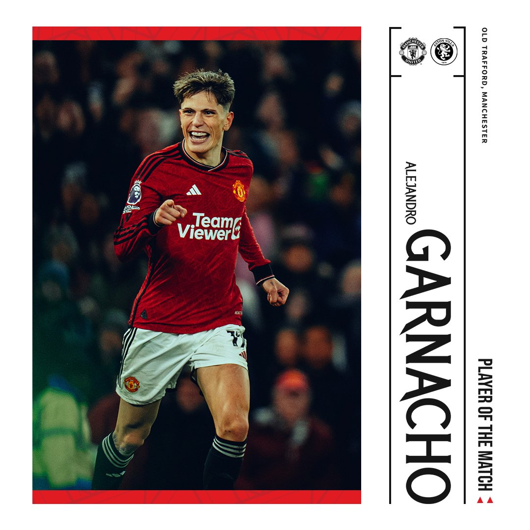 ManUtd's tweet photo. A red-hot Red 🔥🔴

⭐️ @AGarnacho7 was our star man on Boxing Day! 

#MUFC || #PL