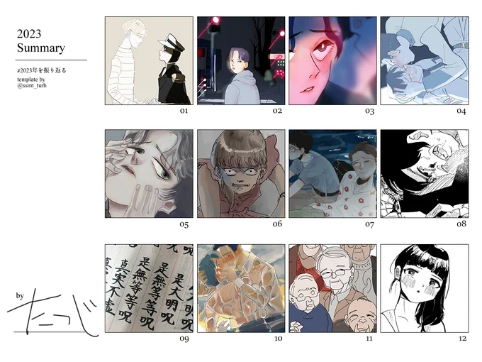 #2023年を振り返る 画力あがった…のか??去年よりはマシになったと思います