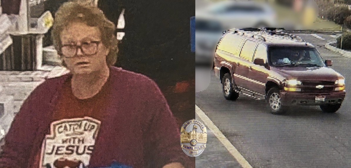 NampaPolice1's tweet photo. #CommunityCrimeFighters do you recognize her?
Her t-shirt is pretty recognizable.
Do you know someone with that shirt?
We’d like to talk to her about a theft that happened just before Christmas where lots of items were taken from a local department store.
@CSofSWIdaho https://t.co/6Z9AK0eCl0