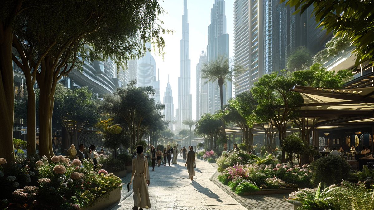 A fictional future Dubai as imagined by Midjourney