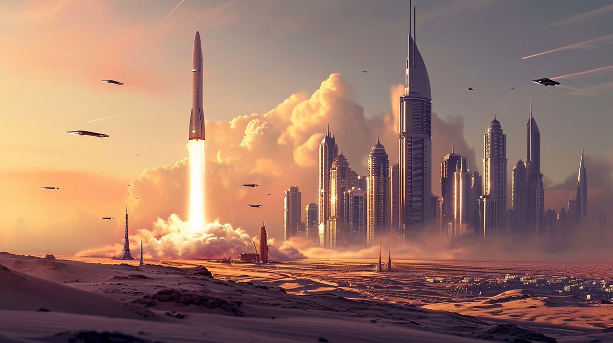 A fictional future Dubai as imagined by Midjourney