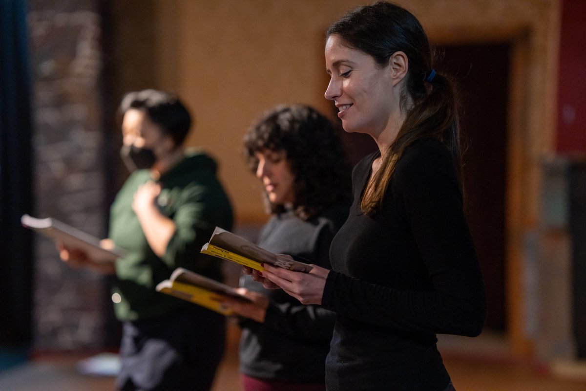 citylights's tweet photo. Love this shot of our three Noras in rehearsal for "Nora: A Doll's House," Stef Smith's innovative new take on the Ibsen classic. From left, they are: Melissa Mei Jones, Roneet Aliza Rahamim and Gabriella Goldstein. Performances start Jan. 18! 📸: @brunojohn https://t.co/rHN0gOgc7t