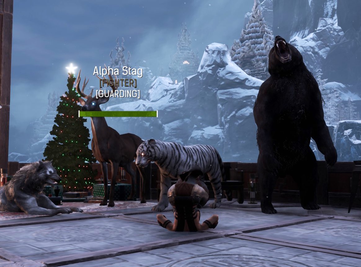 Sayukimon's tweet image. Happy Holidays Barbs 🤘 #funcomcreators #conanexiles