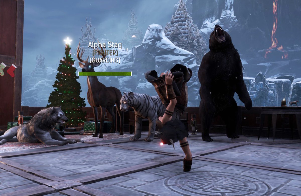 Sayukimon's tweet image. Happy Holidays Barbs 🤘 #funcomcreators #conanexiles