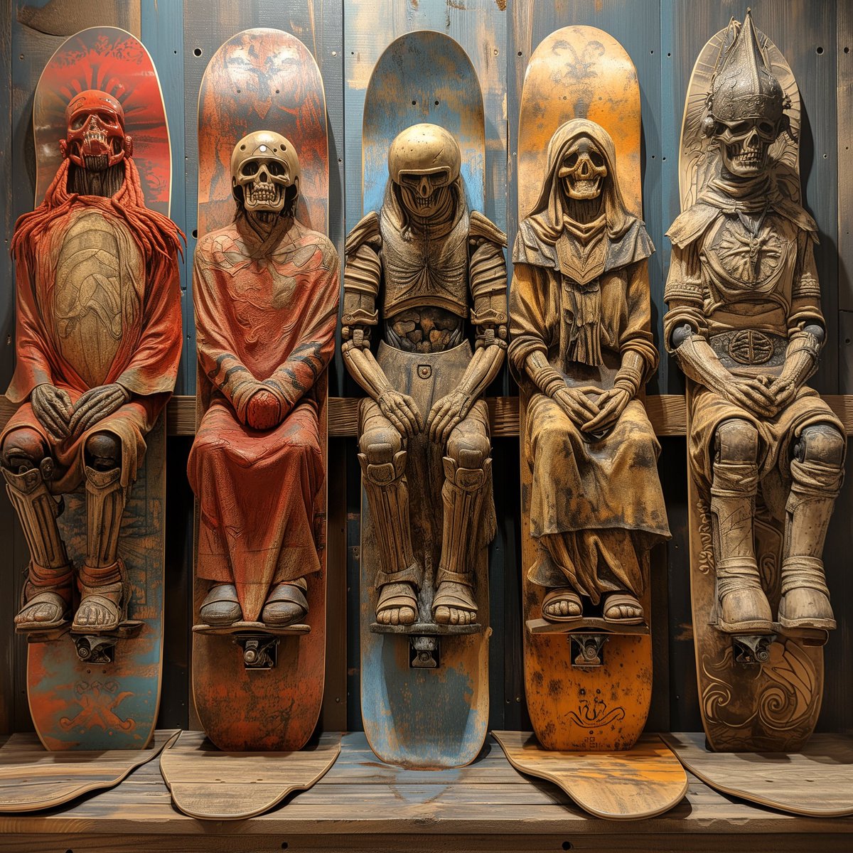 onboardtheapp's tweet photo. We were playing around with #midjourney6 and asked this prompt “I want to see skateboards and snowboards nailed together to create a throne fit for a goddess --s 750 --v 6.”

Here’s what we got. Kind of bad ass! https://t.co/q3u3Yglkdh
