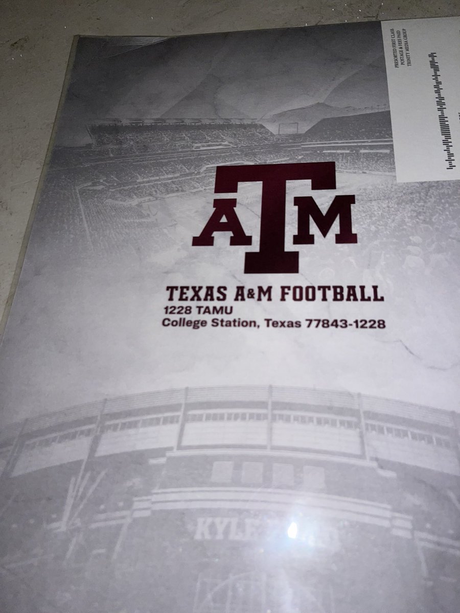 Appreciate the mail‼️
@agaudet_tamu 
@CoachMikeElko 
@CoachDurkin 
@AggieFootball