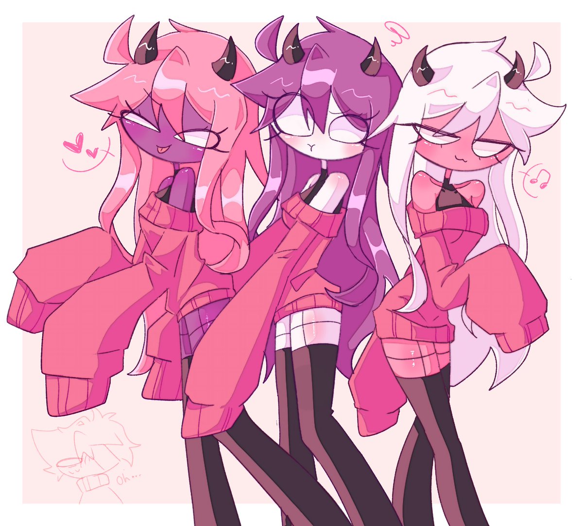 甘党様（╹◡╹）♡ 甘党さん宅の3フレーバー分裂Sarv ちゃん描かせていただきました🍨💗