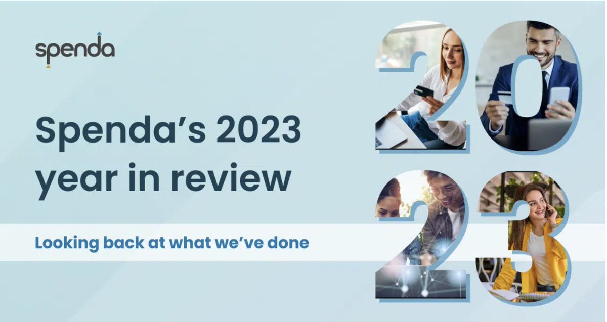 GetSpenda's tweet photo. As we close out 2023, let’s look back at another incredible year at Spenda. It’s been a whirlwind of exciting partnerships, major accomplishments, and innovative product updates, all shaping our journey. 
➡️ https://t.co/CNPqBkQCwH https://t.co/isEtlAbQ0E