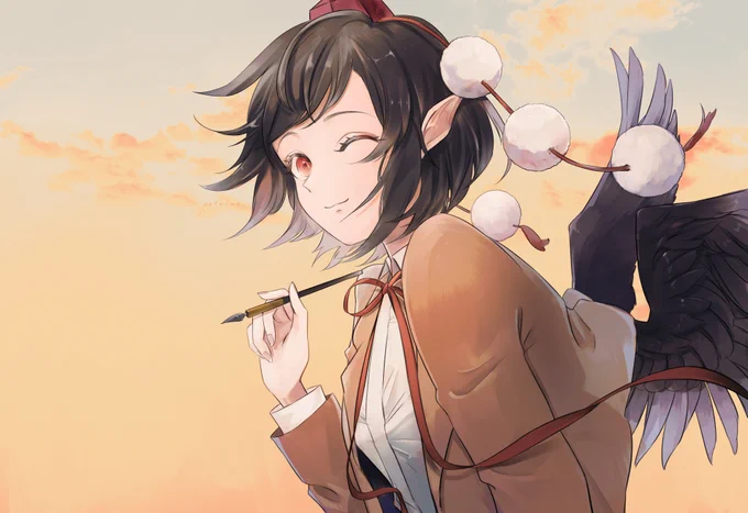 描き納めは文ちゃ  来年もよろしくお願いいたします