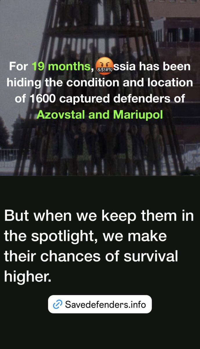 StaceyMurrr's tweet photo. https://t.co/0sAXlhl6Ep
#Azov #Azovstal #Mariupol #defenders #savedefenders #ukraine #helpukraine #RussiaIsATerroristState #russiakills #ukrainian https://t.co/tKqHtb6y7o