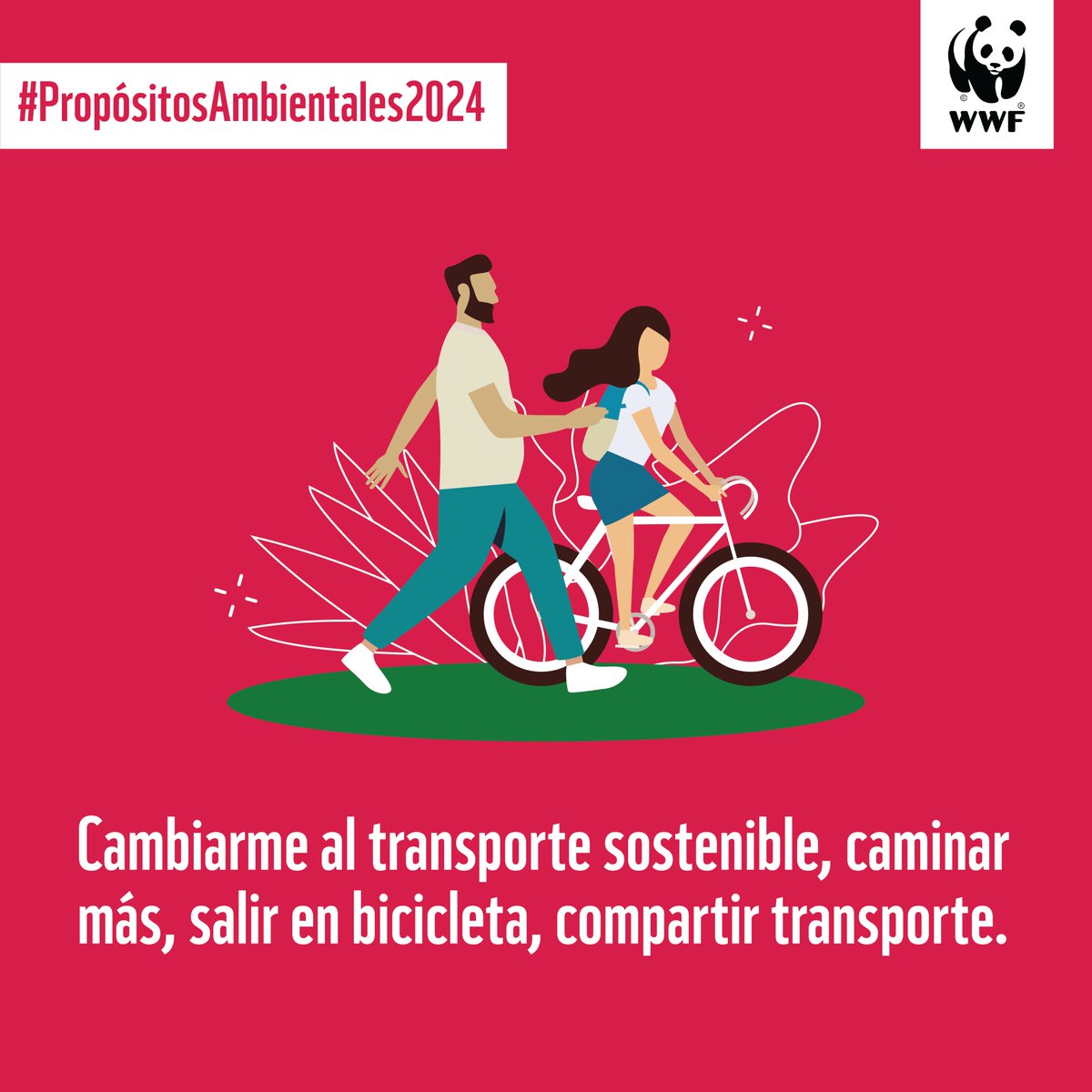 ¡Cámbiate hacia un transporte más sostenible en el #año2024! 🚲🌍 
Cada metro recorrido en bicicleta, a pie o en una alternativa de transporte más sostenible cuenta para lograr un futuro más saludable para nosotros y el planeta. 

#PropósitosAmbientales2024