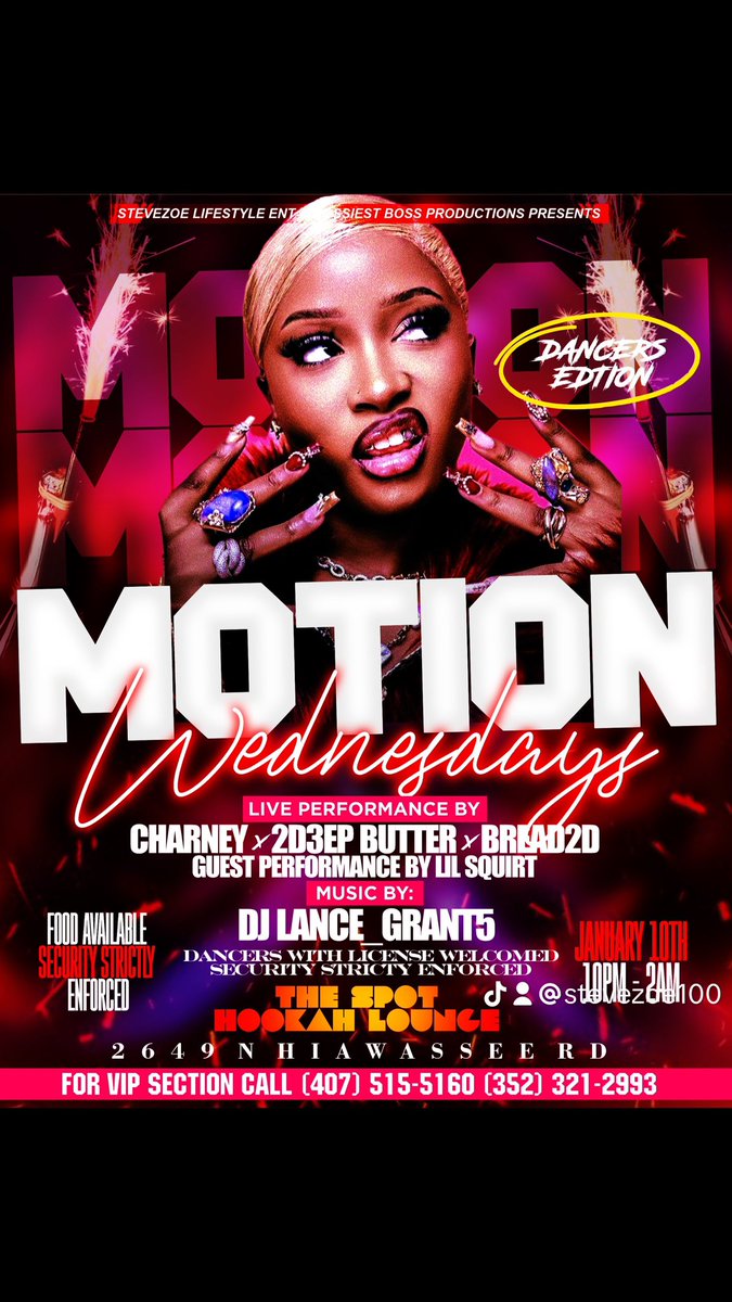 iGoodFellaSteve's tweet photo. #Orlando #MotionWednesdays #Jan12th #DancersEdition &amp; #LivePerformances https://t.co/mQBG9m0O5X