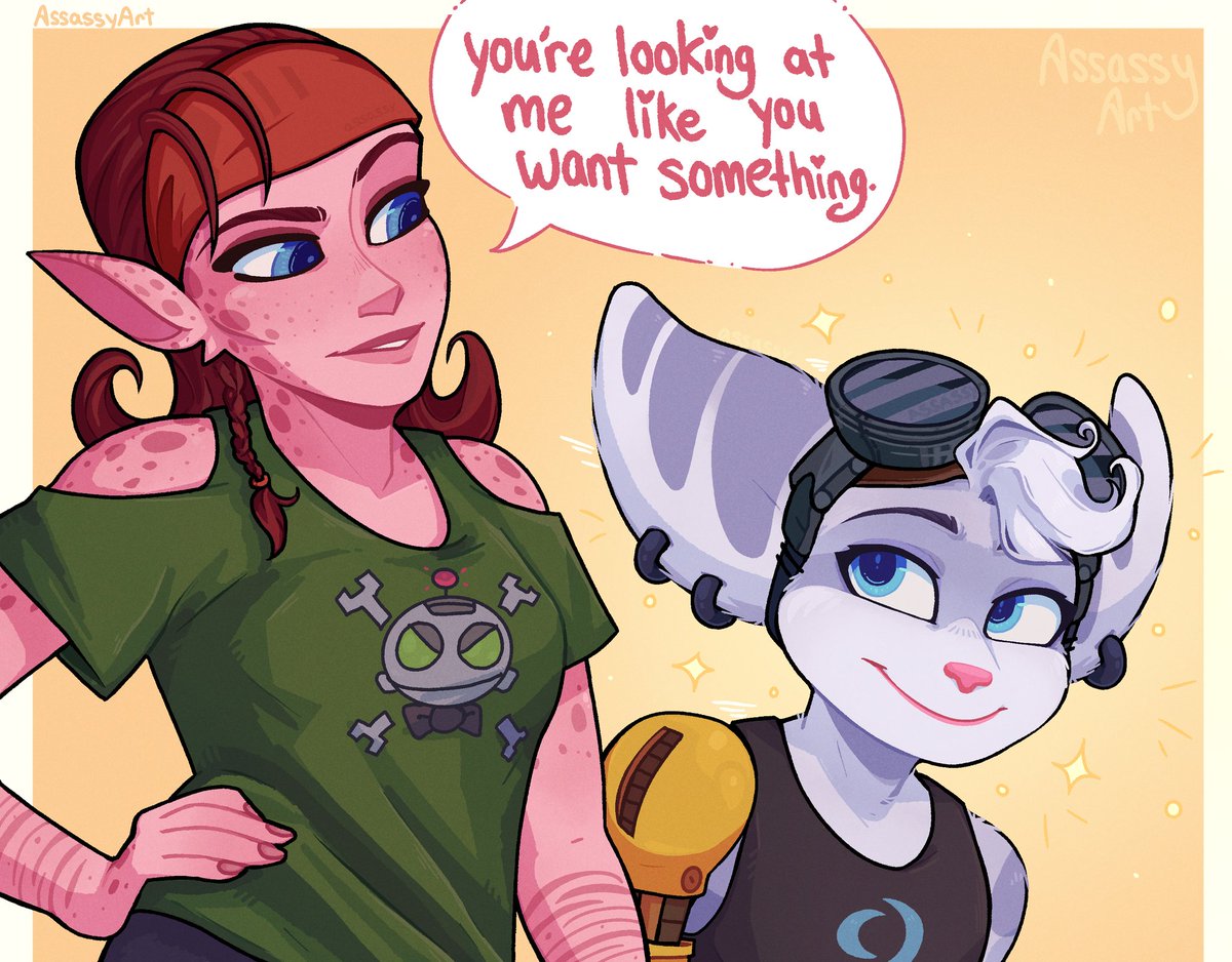 assassyart's tweet photo. Some of my favorite Ratchet &amp; Clank drawings I did this year. :) https://t.co/enGMRqmZQn