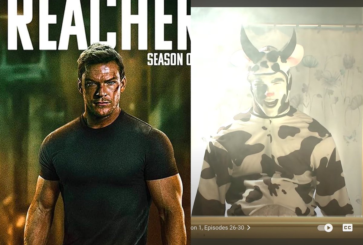 Q_Review's tweet photo. every time I see a poster for Reacher I can't help but think about the lead's previous work https://t.co/EdzGUeRD2t