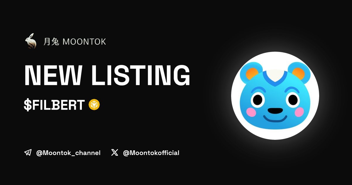 MoontokListing's tweet photo. ⚡ 月兔雷霆 - Moontok Xpress

Filbert ($FILBERT)
https://t.co/vtj55p2E0B

0xd22719d62945c78b8240ba89c50302261d6208bf

LIQ: $1,511 | MC: $2,377

#altcoin #memecoins @FilbertToken @moontokofficial https://t.co/6fVsn0aMoO