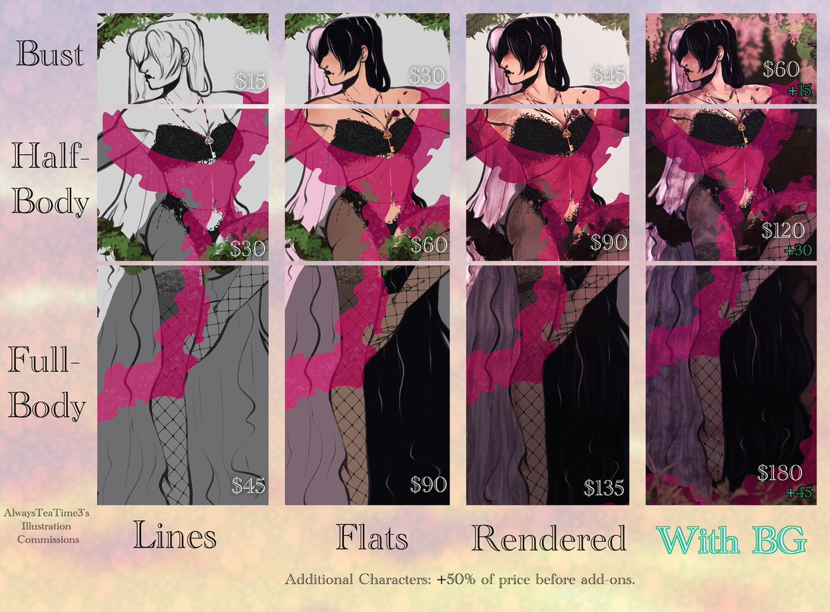 Opening Illustration c0mms for 2024! 💖

Details below 🧵👇✨