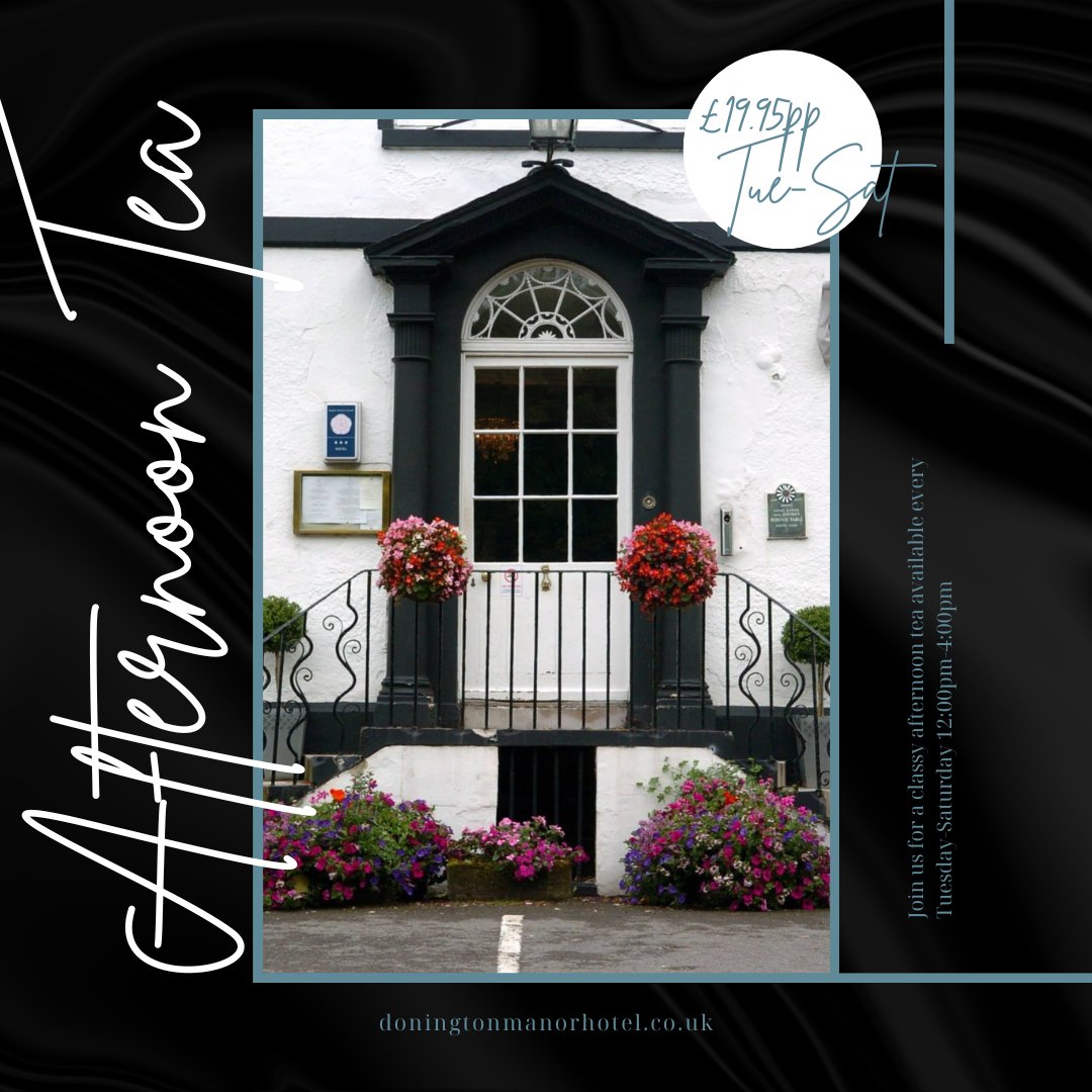 As The Festive Period Gets Into Full Swing Why Not Try Our Afternoon Tea Experiences Available Every Tuesday-Saturday! 💙

Enjoy A Selection Of Sandwiches &amp; Cakes As Well As Tea &amp; Coffee 😋

#DMH #DoningtonManorHotel #DeliciousEats #AfternoonTea #FineDiningDelight #FoodieDelights