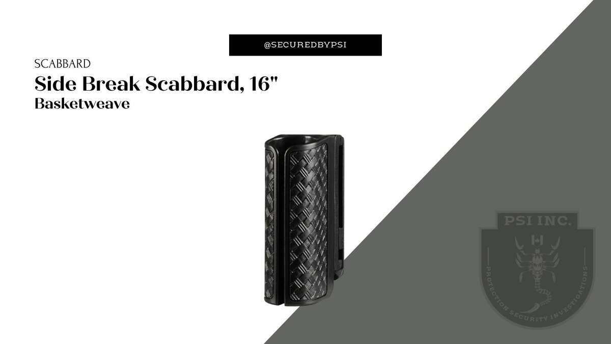 securedbypsi's tweet image. Ready, set, deploy with the SideBreak Scabbard, 16&quot; in Basketweave! Secure your baton, choose your angle, and stay prepared for anything. #QuickDeploy #TacticalEdge #SideBreakScabbard