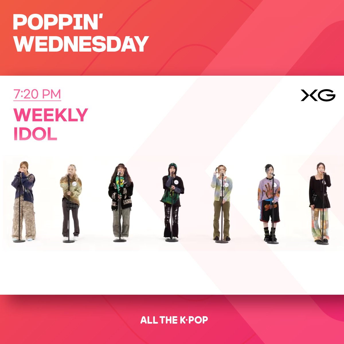 Poppin’ Wednesday👀 Enjoy K-pop LIVE! This is Today's Live Schedule💕 ⏲7:20 PM #Weeklyidol #XG 수요일 오후 7시 20분 모바일에서도 ✨본방사수✨ ▶️bit.ly/3uV94Zr