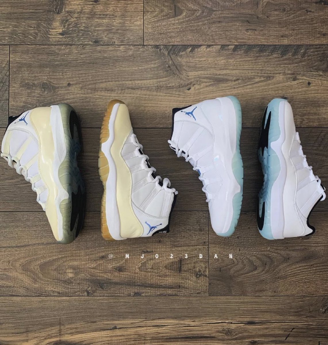 jordan 11 columbia yellowing