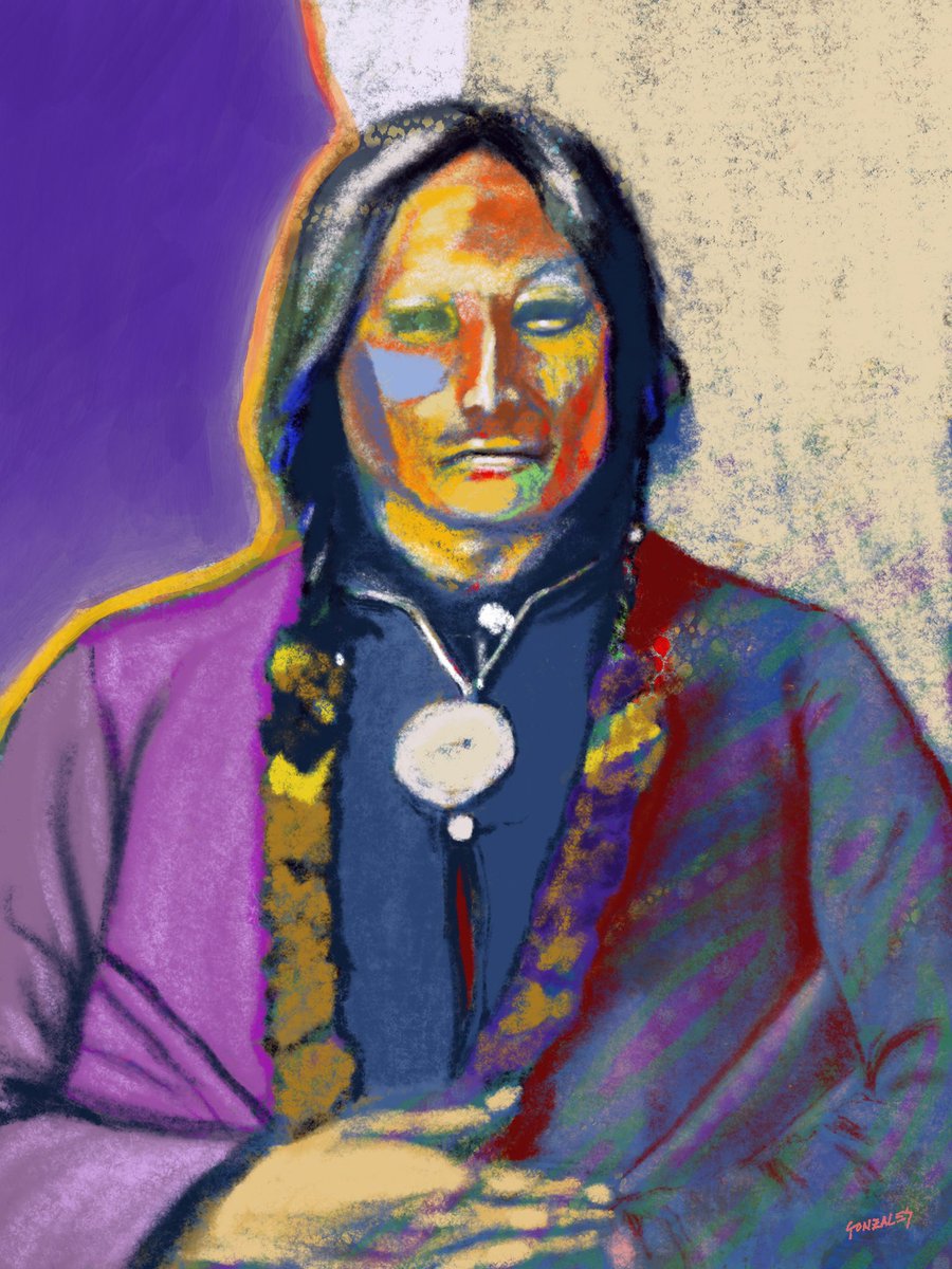 Rain in the Face - Native American
(ca 1835 - 1905)
Hunkpapa Lakota. Rain-in-the-Face was among those who defeated General George Custer at the 1876 Battle of Little Big Horn.

#art #fineart #nft #nftdrop #lakota #sioux #nativeamerican #nativeamericanart #artistonx