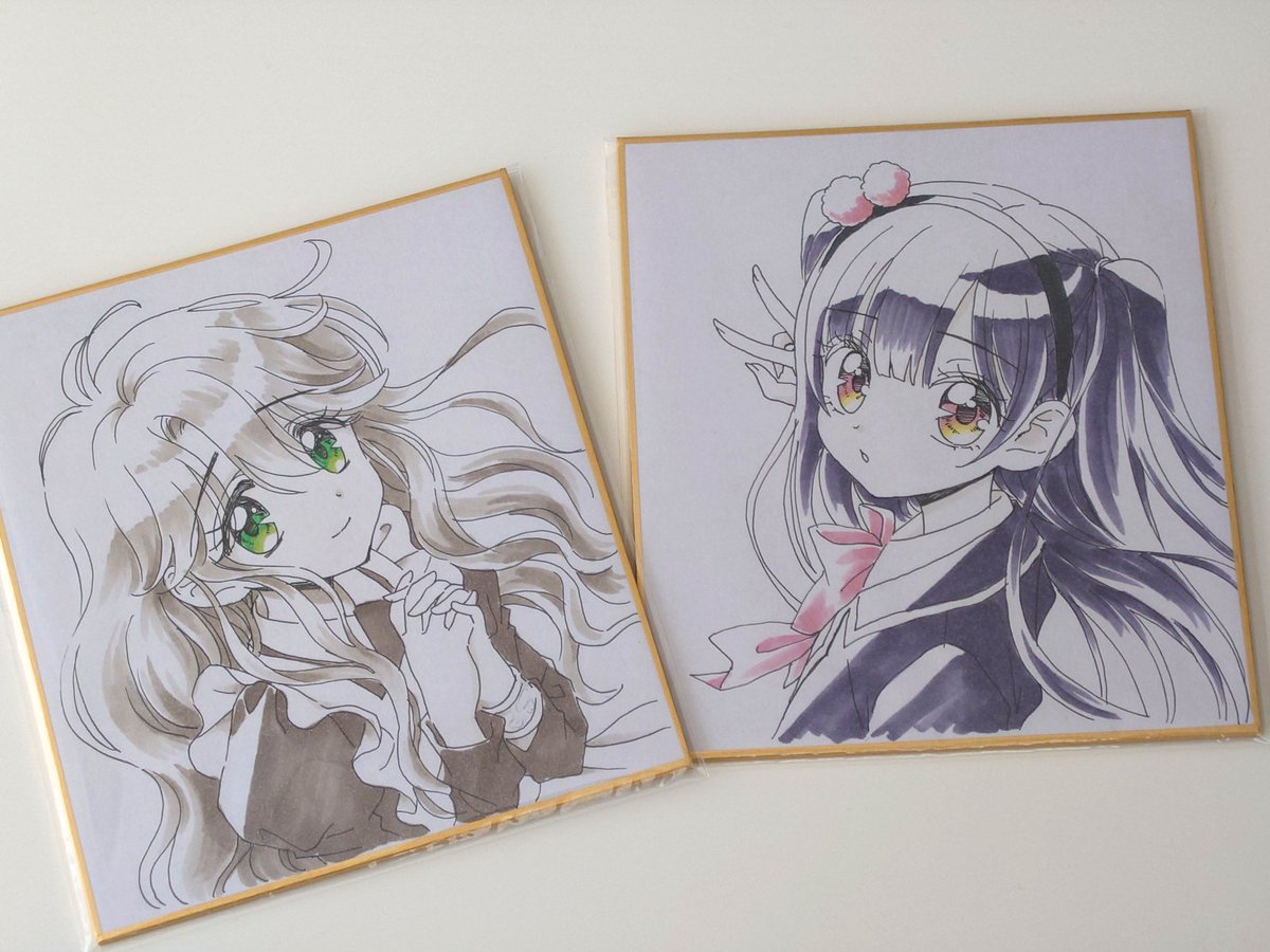 冬コミで頒布するミニ色紙 あと何枚か(何キャラか)増える予定 お渡しの