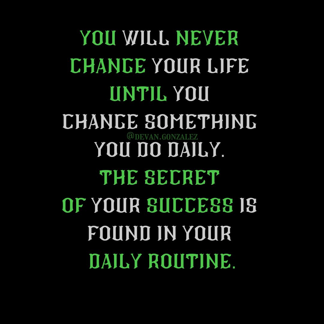 Change your life by changing your daily routine! 🌟 The secret to success lies in the habits you cultivate every day. What's one change you're making today? #DailyChange #SuccessSecrets #LifeTransformation #Motivation