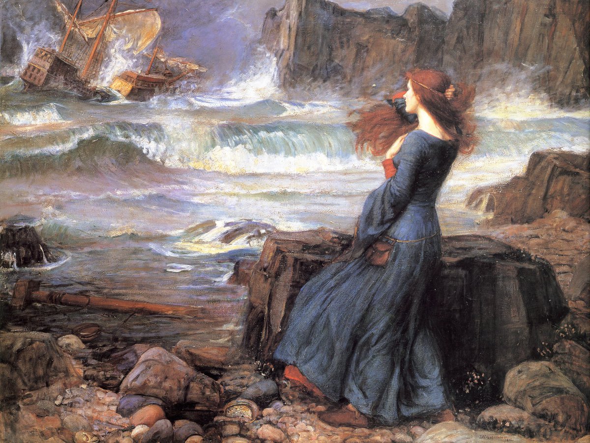 If you see this, share one of your favorite paintings. “Miranda the Tempest” by John William Waterhouse. I love most of his paintings.