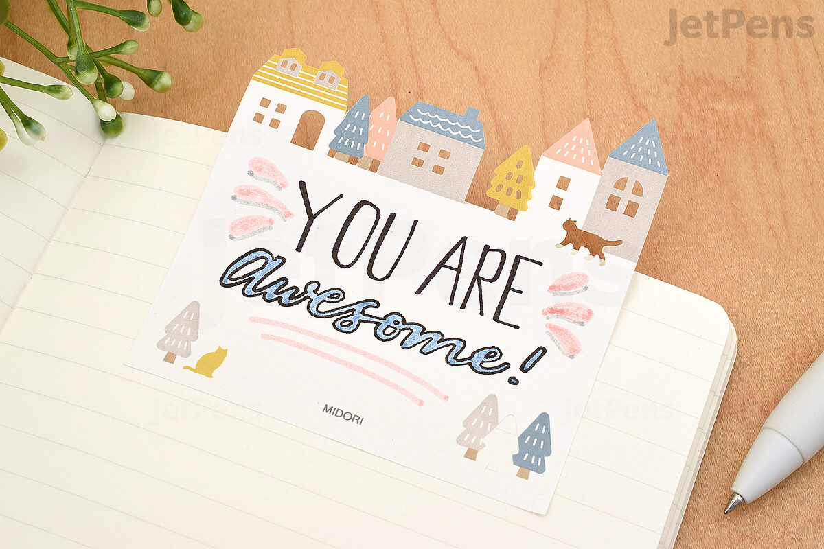 JetPens's tweet photo. Midori Die-Cut and Transparent Sticky Notes are back in stock! These elegant sticky notes add a charming personal touch to journals, notebooks, cards, and more. 🌸 https://t.co/9PPwNUcDnN https://t.co/UKxNGwx87E