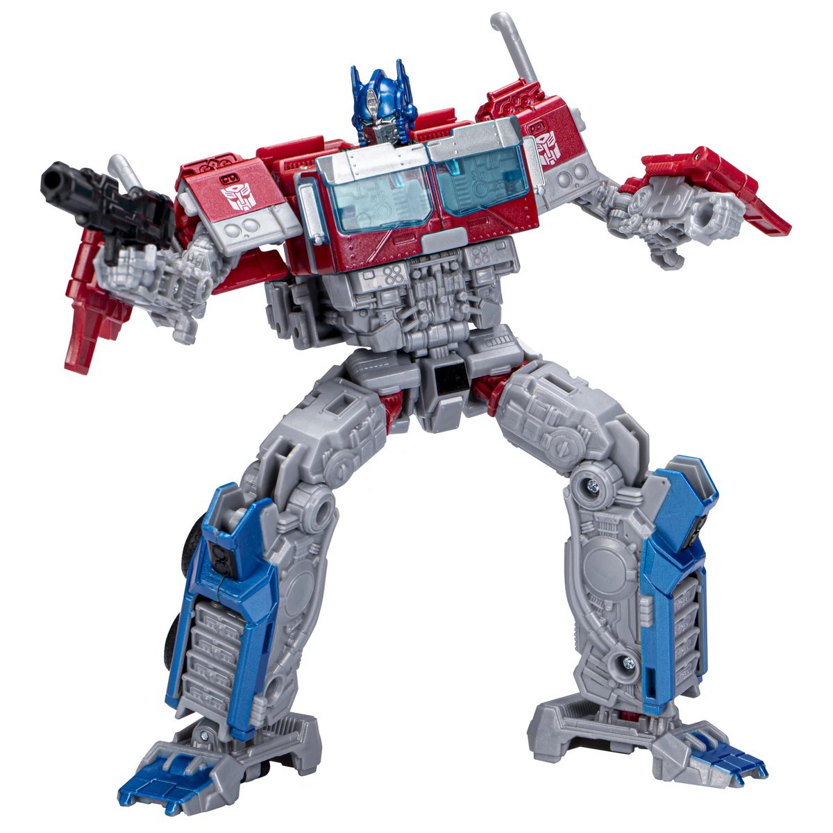AssTransformers's tweet photo. The Mainline Rise of the Beasts Voyager Class Optimus Prime is molded almost entirely out of grey plastic, with most of his red and all of his blue being paint. (2023) https://t.co/mRYvfO6krV