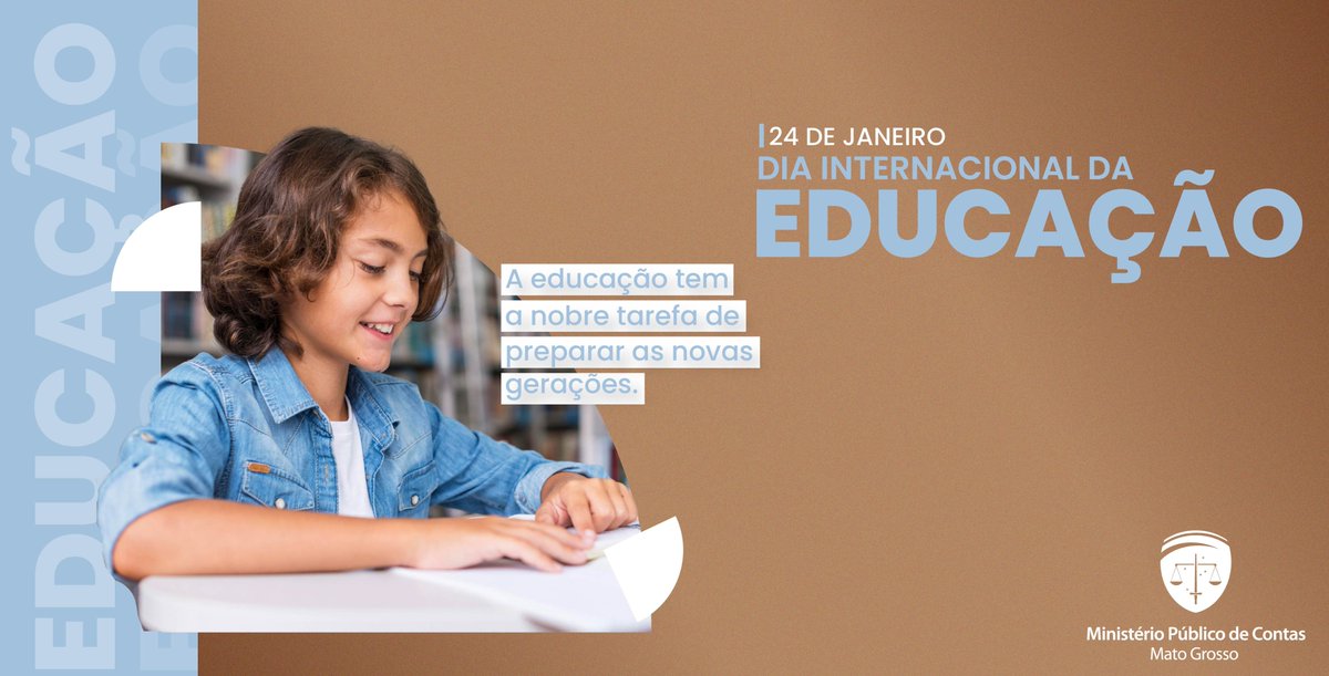 MPCmatogrosso's tweet photo. Hoje, celebramos o Dia Internacional da Educação, um momento significativo para reconhecer o papel transformador que a educação desempenha em nossas vidas. Feliz Dia Internacional da Educação! #mpcmatogrosso #mpdecontas https://t.co/32yYV0NBHA