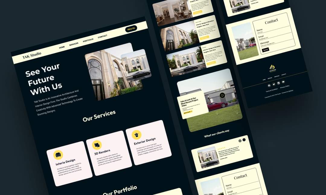 maazahmadab's tweet photo. π₯οΈ Just wrapped up designing a stunning landing page for architect Tariq Ahmad Tak Studio in Figma.
Hope you loved it!
π¨ Open for Freelance Work!
#webdesigner #figmadesign #freelancedesignerr #architecturaldesign #realestate #UIUXdesign #webflow #designprocess https://t.co/92kUwtOlkw