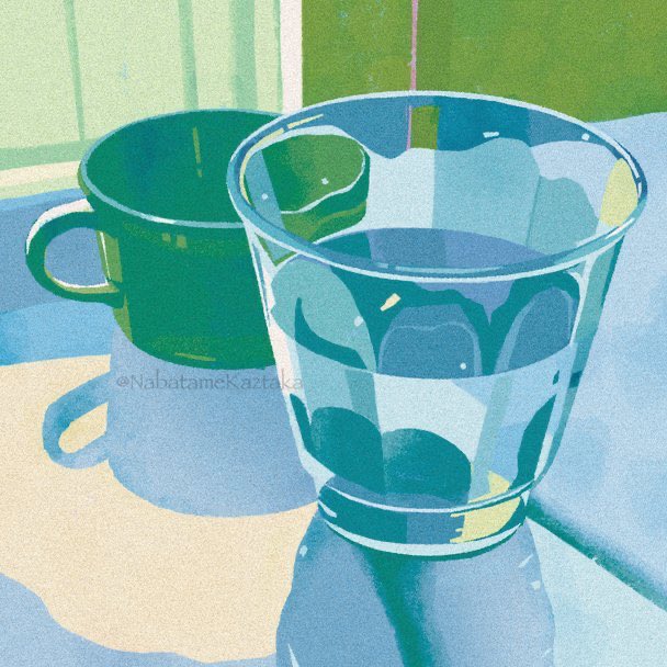 「Cup & glass(2020) 」|生田目 和剛 (ナバタメ・カズタカ)のイラスト