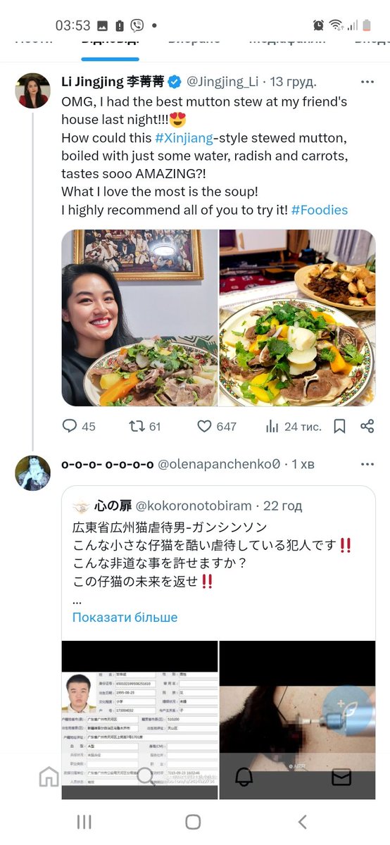SeloRyasne's tweet photo. @kokoronotobiram 今はブロックされた。その中国人は猫の肉好きだろう https://t.co/Dcbg2acear