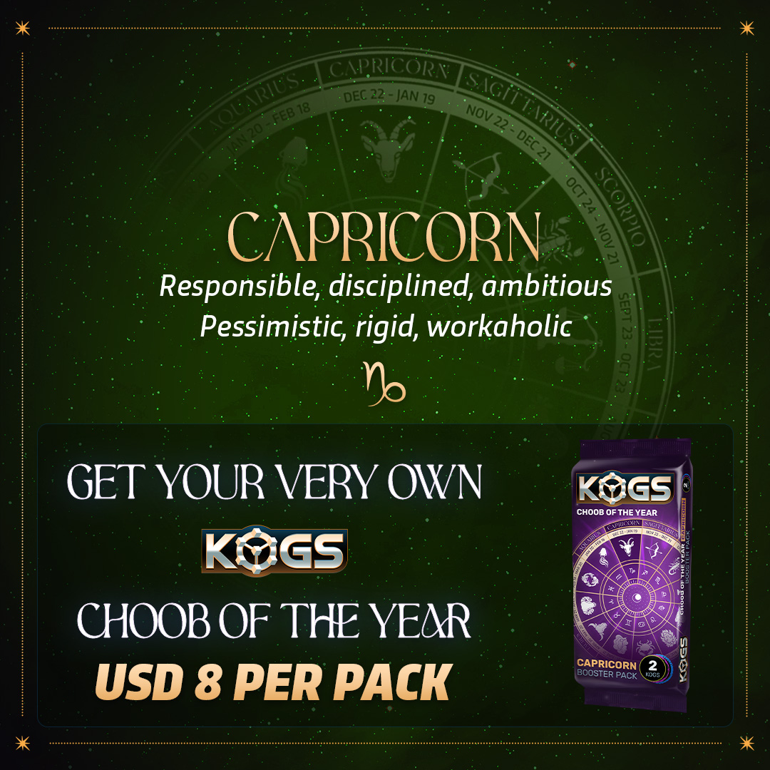 KOGS_GG's tweet image. Capricorn: Responsible, disciplined, and ambitious, Capricorn is a hardworking overachiever with a love of tradition and a deep respect for authority. 
go.rfox.com/3TvJydq
#Capricorn #Zodiac #KOGs #COTY