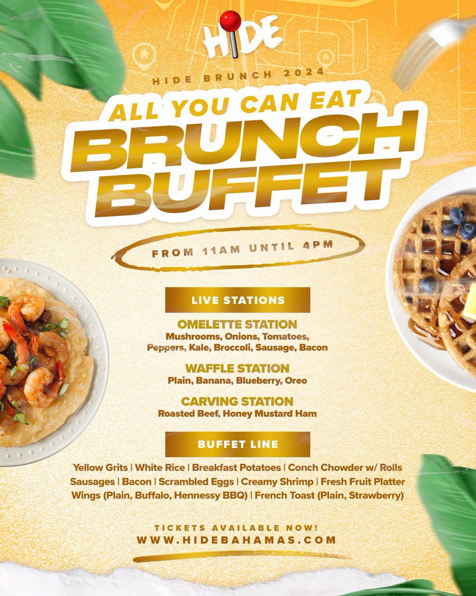 HIDEBAHAMAS's tweet photo. What’s the best part about brunch? The bottomless mimosa or food? 🍽️🥂https://t.co/AqynSvkpup https://t.co/NO0KZiMIwq
