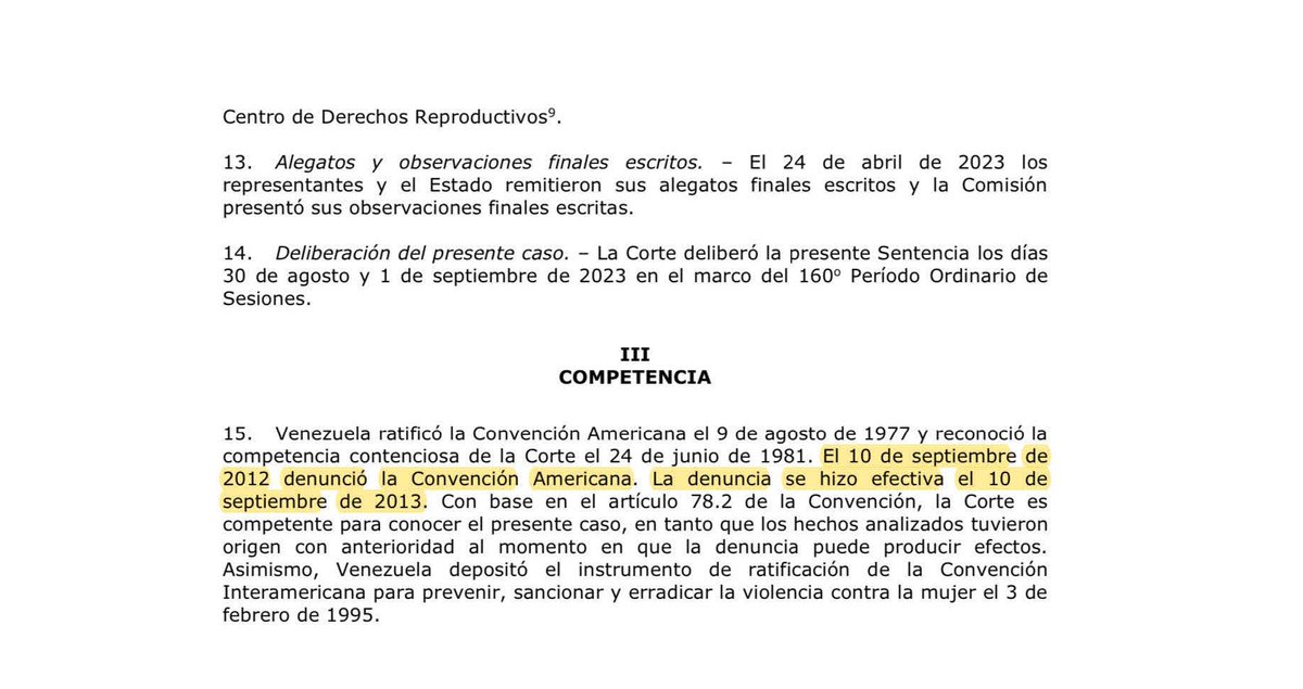 Una burda operación de propaganda.

#Venezuela no es parte de la Convención Americana de #DDHH desde septiembre de 2013. Por tanto,  la <a href="/CorteIDH/">Corte Interamericana de Derechos Humanos</a> no tiene competencia temporal (ratione temporis) para conocer de este caso.

La propia Corte lo reconoce en sus sentencias.
