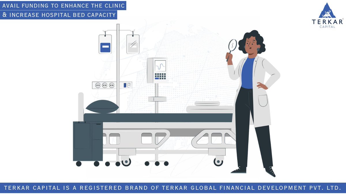 Expand the capacity of hospital beds and enhance your clinic facilities.
Discover funding opportunities, with or without collateral, available at @TerkarCapital to enhance healthcare services.

#hospitals #healthcareindustry #indianhealthcare