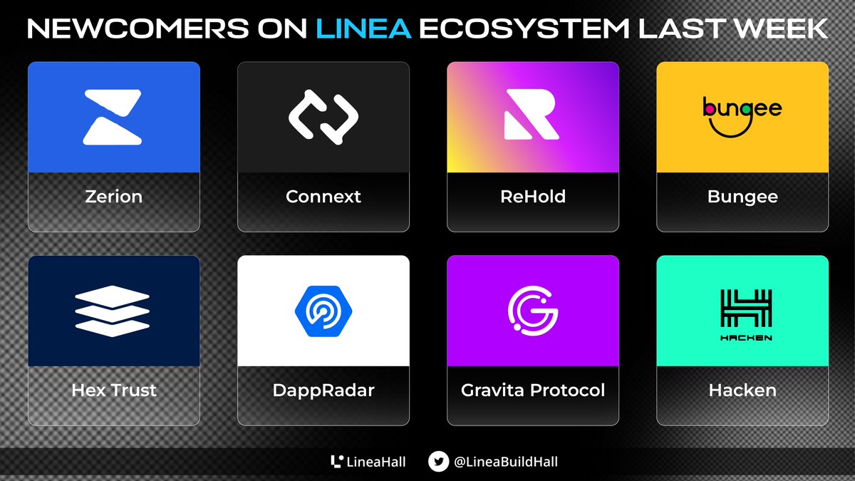LineaBuildHall's tweet photo. 🚀 @LineaBuild is flexing its strength as new projects pour in.

Curious about the names fueling Linea's development? Let's dive in and find out 👇

@zerion
@BungeeExchange
@gravitaprotocol
@ConnextNetwork
@Hex_Trust
@hackenclub
@rehold_io
@DappRadar https://t.co/ay3c9oAM60