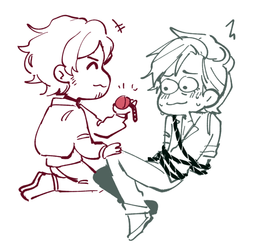 sweaterangst's tweet photo. #boybandhell some doodles from a while back to celebrate the full release 🥳🥳 (even though im like. a week late LOL) https://t.co/s59Pa0GYK7