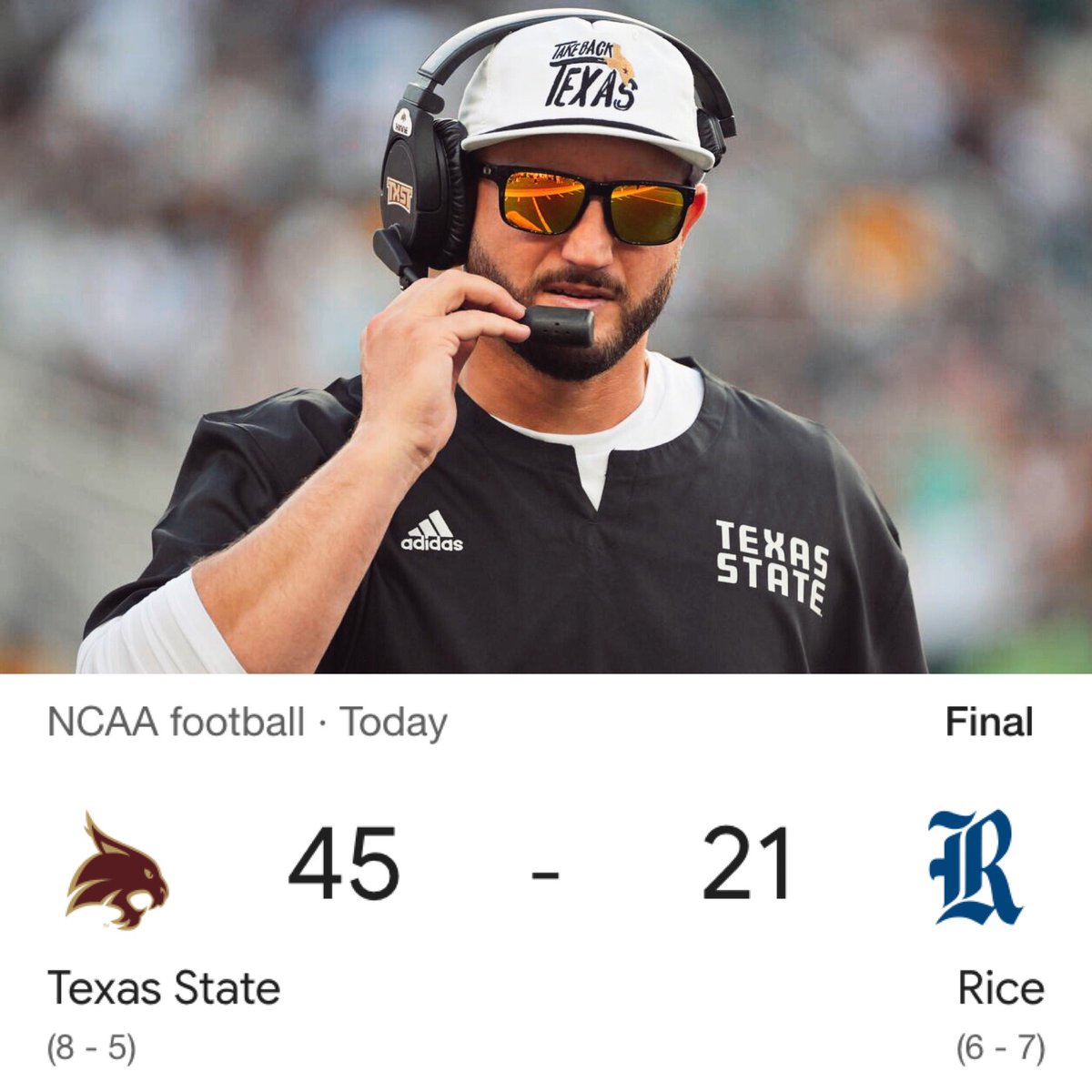 PFF_College's tweet image. Texas State wins their first bowl game in program history👏