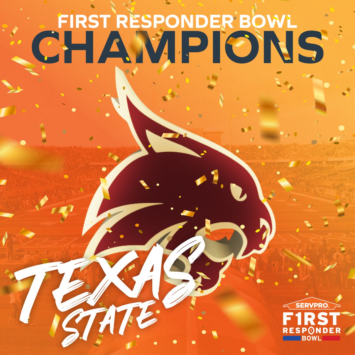 Huge congrats to our @FRBowl Champions, the Texas State Bobcats! 🎉👏 What a game!!