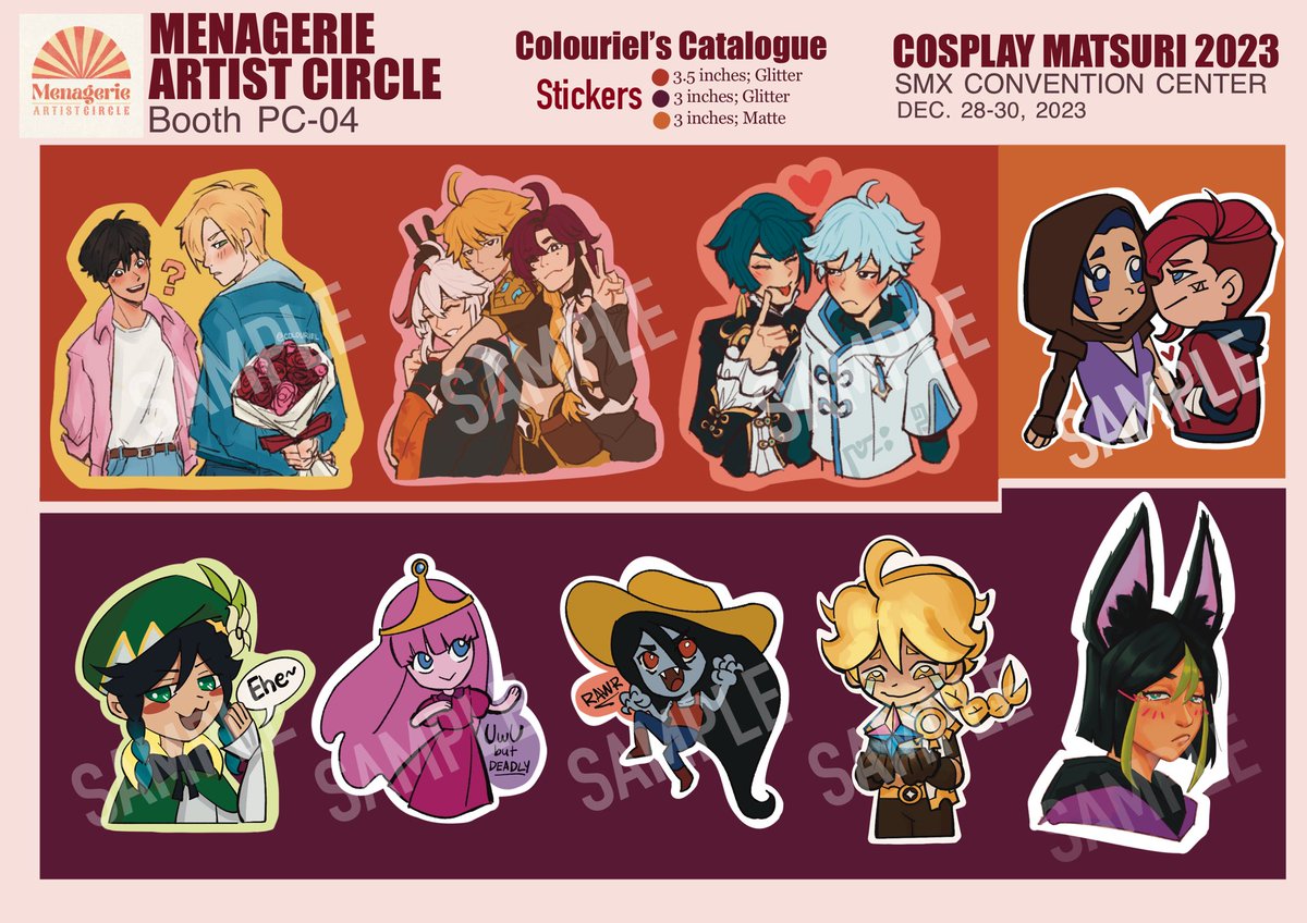 Colouriel's tweet image. Surprise !!! Me and my friends are attending #Cosmatsuri2023 !! And we have a booth! WE HAVE A BOOTH! 

✨WE’RE GOING TO SELL OUR ART😩💖✨

The convention will be held at the SMX Convention Center on Dec. 28-30, 2023 and you can find our booth at PC-04! Meet you there~?