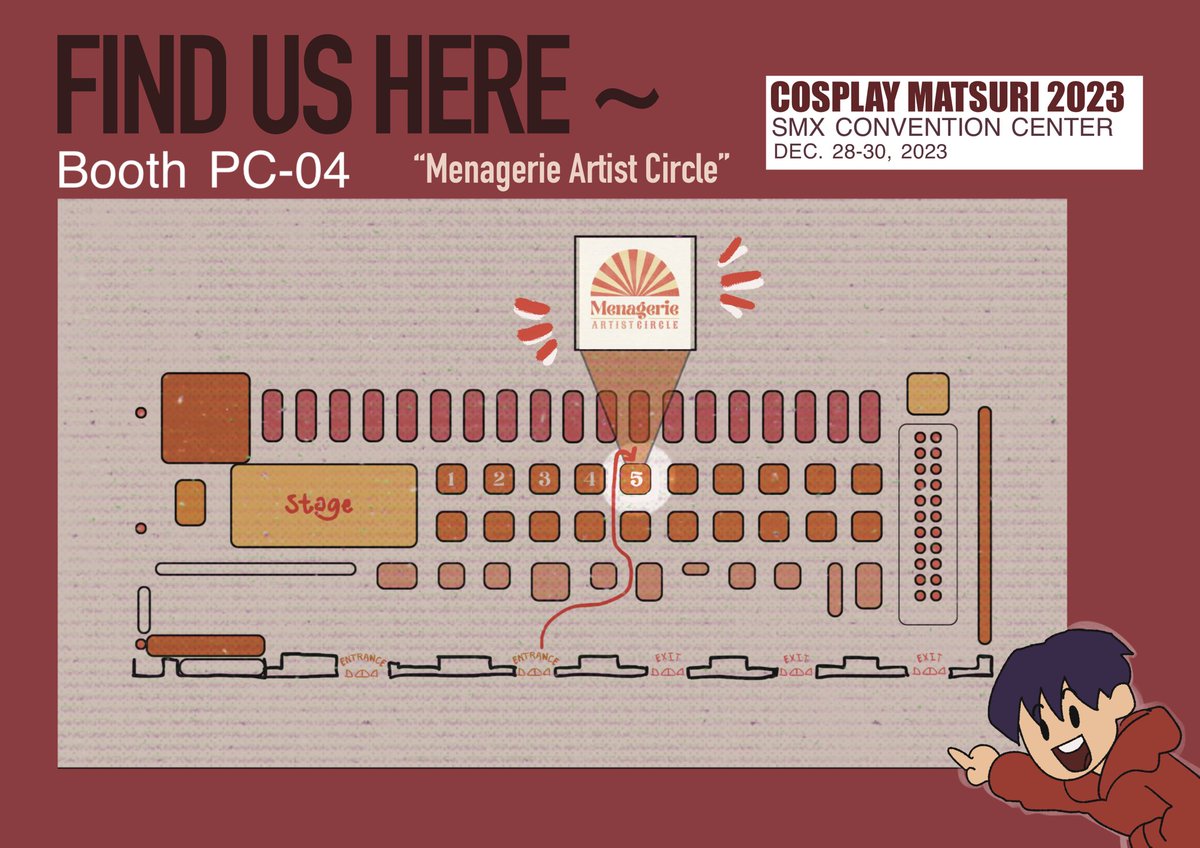 Colouriel's tweet image. Surprise !!! Me and my friends are attending #Cosmatsuri2023 !! And we have a booth! WE HAVE A BOOTH! 

✨WE’RE GOING TO SELL OUR ART😩💖✨

The convention will be held at the SMX Convention Center on Dec. 28-30, 2023 and you can find our booth at PC-04! Meet you there~?