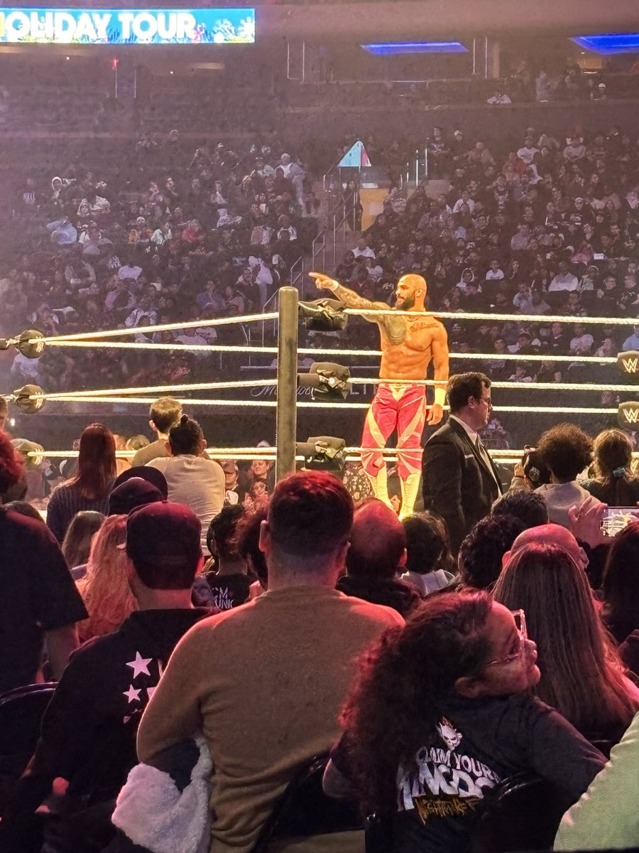 RingsideRadioQ's tweet photo. rick o’shea in pink gear is so personal to me #WWEMSG https://t.co/k5z57a1rf2