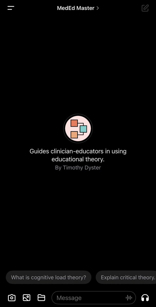 MedEdModels's tweet photo. We embraced the #AI revolution, and explored using a custom GPT (#MedEdMaster) to further our mission of spreading great ideas in #MedEd.
It’s available via the main menu at https://t.co/Dek8uql8zf https://t.co/mhLtROqevv