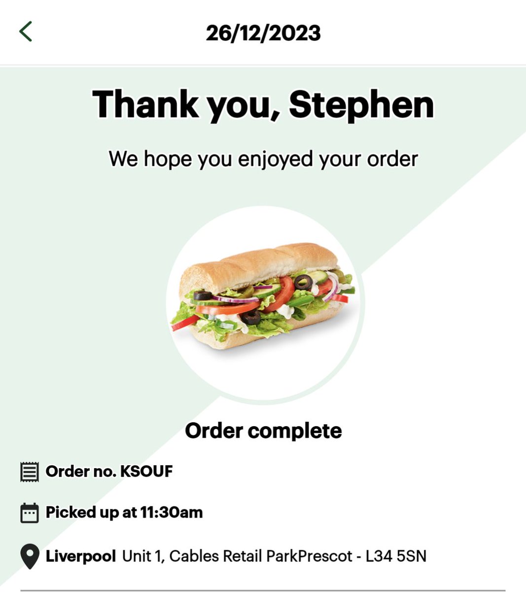stecain's tweet photo. @SUBWAY see this order. Now way I could have collected it. Store failed to open till 1pm. All orders set for pickup before then..money taken but no effort to fulfill or contact anyone. Stood waiting in plain site of staff for 50 mins in the cold. Ignored. Doors locked. Rude. Why? https://t.co/HiMcP55dvm